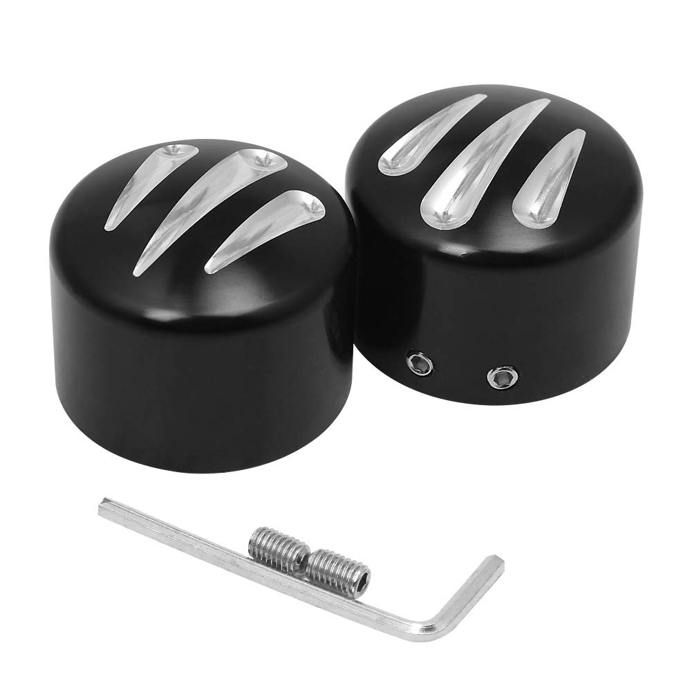 Amazon.co.jp: AQIMY ハーレー用 フロント アクスルナットカバー